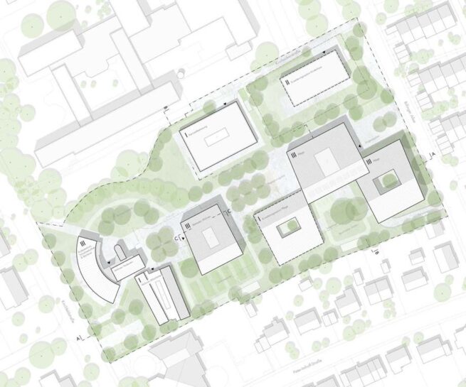 Welsch und Egger Landschaftsarchitekten Bayr Glatt Guimaraes Architekten Wettbewerb Campus Martinshaus – Kirchentellinsfurt Auslober: Kreisbaugesellschaft Tübingen mbH
