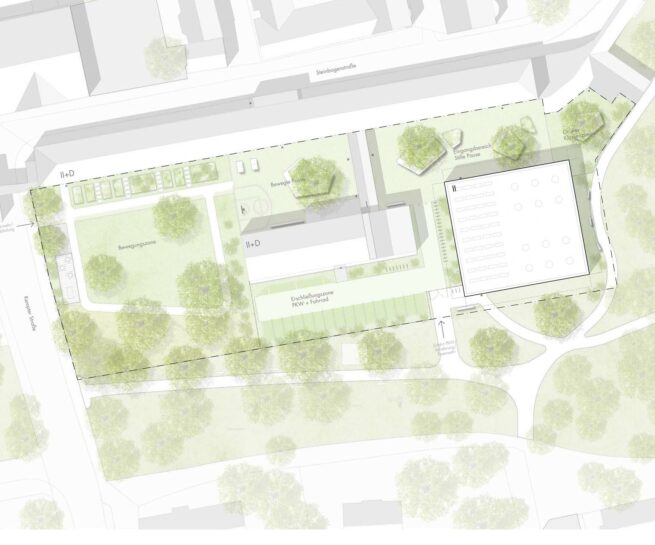 Welsch und Egger Landschaftsarchitekten Bayr Glatt Guimaraes Architekten Wettbewerb Neubau Sporthalle Memmingen Auslober: Stadt Memmingen