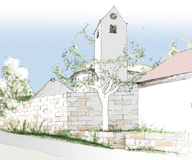 Welsch und Egger Landschaftsarchitekten Bauherr: Gemeinde Denklingen Projekt: Wettbewerb Erneuerung alter Friedhof Epfach Perspektive