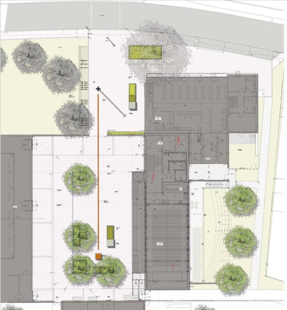 Welsch und Egger Landschaftsarchitekten Bauherr: Erzbischoefliches Ordinariat Muenchen Gemeinde Eching Projekt: Umbau Sanierung Pfarrheim Architekt: Steinberger