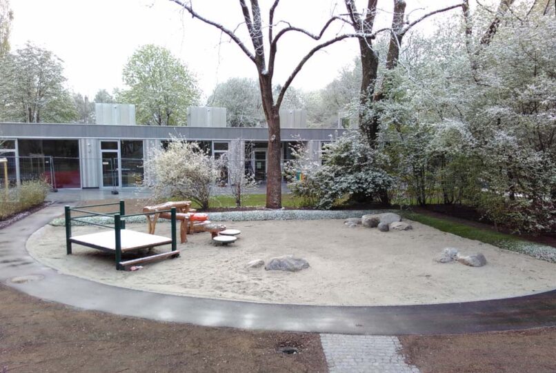 Welsch und Egger Landschaftsarchitekten Bauherr: Landeshauptstadt München Projektort: Wegenerstrasse Projekt: Neubau Kinderhaus und Jugendtreff am Harthof3