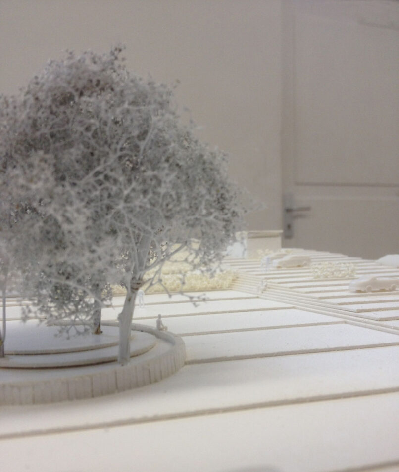 Welsch und Egger Landschaftsarchitekten Markt Zusmarshausen Wettbewerb Neugestaltung Rathausumfeld Modellfoto